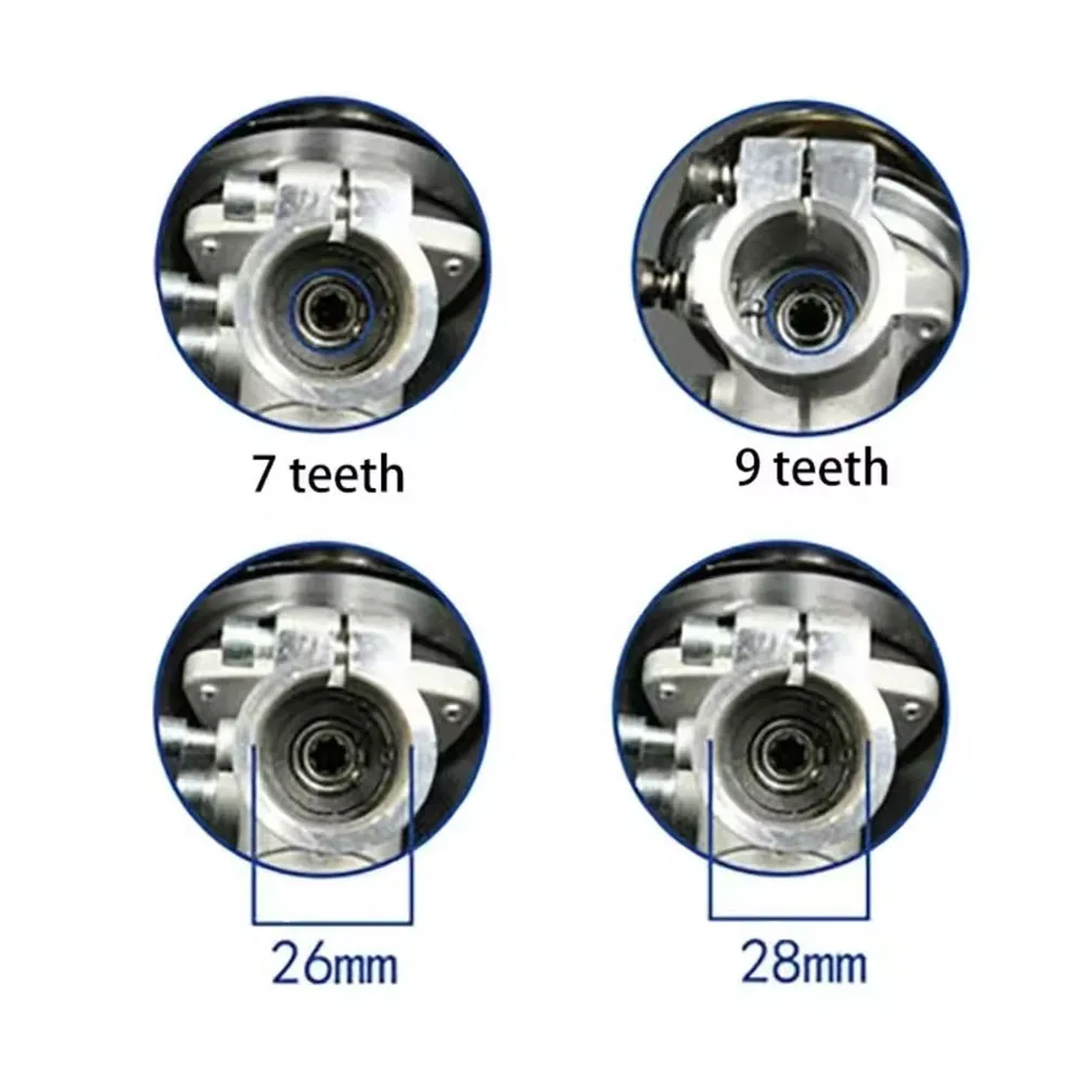 Lawn Mower Gearbox Assembly - 26mm/28mm 7/9 Tooth Gear Head Replacement for Brush Cutters & Trimmers - 图片 7