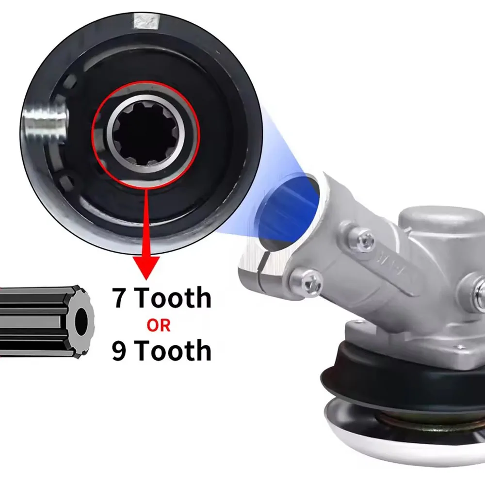 Lawn Mower Gearbox Assembly - 26mm/28mm 7/9 Tooth Gear Head Replacement for Brush Cutters & Trimmers - 图片 8