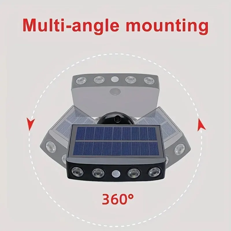 Powerful 4 LED Solar Security Lights Outdoor Decor Sensor Motion 3 Modes Street Waterproof Lamp Wall Night Work Light for Garden - 图片 4