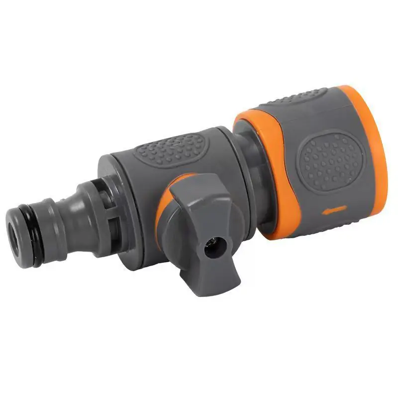 Quick Connect Garden Hose Adapter with Shut-Off Valve - Fit for 1/2", 3/8", 1/4", & 3/4" Hoses Ideal for Lawns Gardens Car Wash