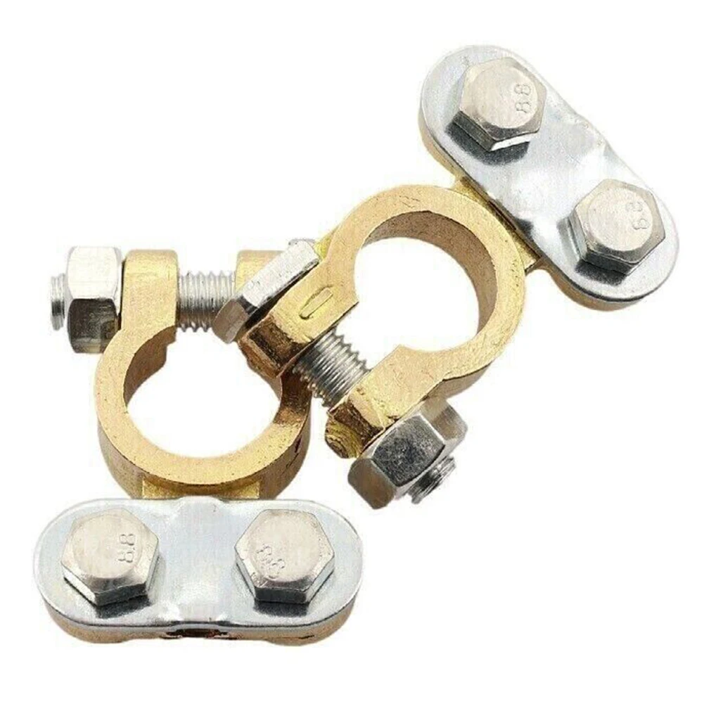 2pcs Automotive Battery Terminal Wire Cable Clamp Quick Release Connector For Car Truck Van Lorry Caravan