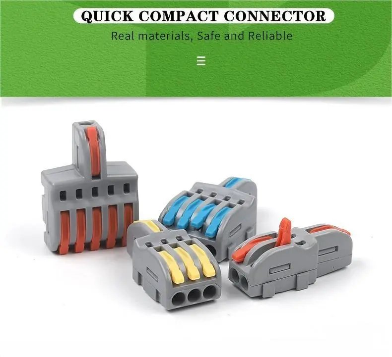 Quick Wiring Connector 1 in Multiple Out Universal Splitter Wiring Cable Push-in Can Combined Butt Home Terminal Block