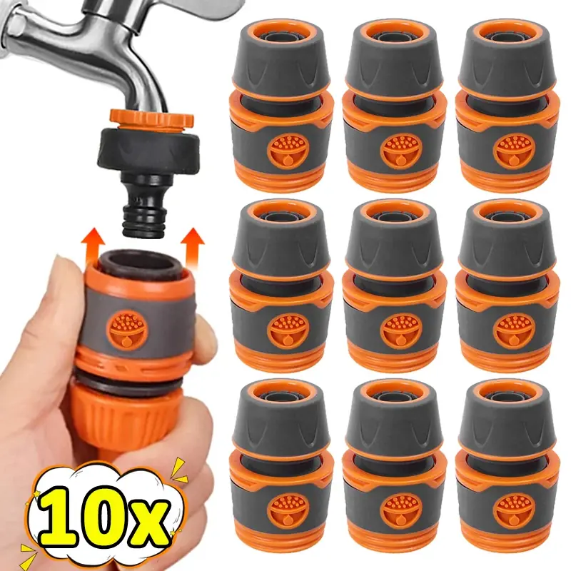 10PCS Garden Hose Quick Connector Faucet Extender Hose Connection Joint Garden Water Pipe Connectors Watering Pipe Fittings