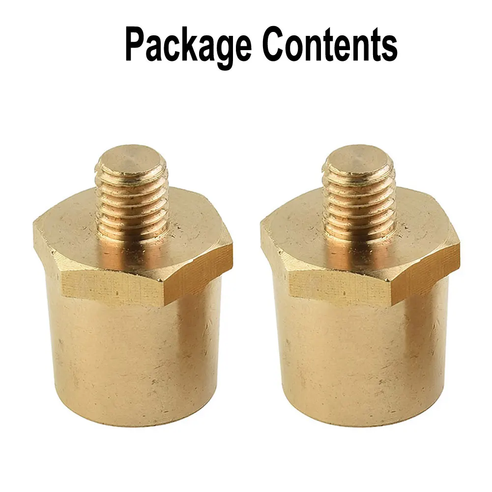 2Pcs Car Battery Terminal Connector Clamp M8 Brass Stud Wire Binding Post Thread Screw Power Supply Connector Terminal - 图片 2
