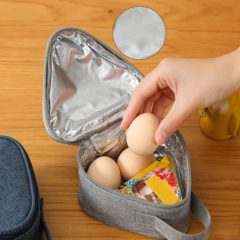 New Triangular Insulation Bag Mini Aluminum Foil Student Rice Ball Bag Cute Portable Lunch Box Outdoor Lunch Bag - 图片 7