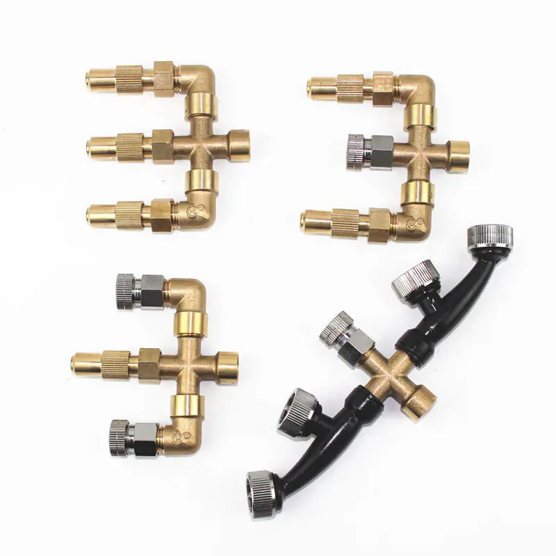 1/4'' Copper Nozzle Free Combination Water-Saving Pesticides Sprayer 3/4/5 Heads Adjustable Sprinkler High Pressure Atomization